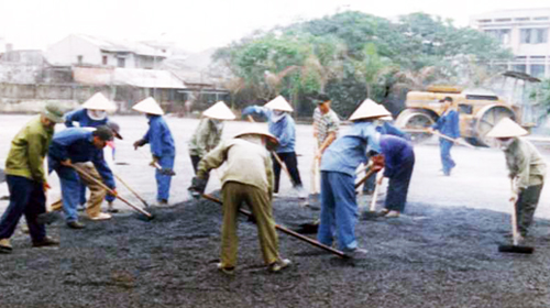 Thi công lớp Asphalt thô